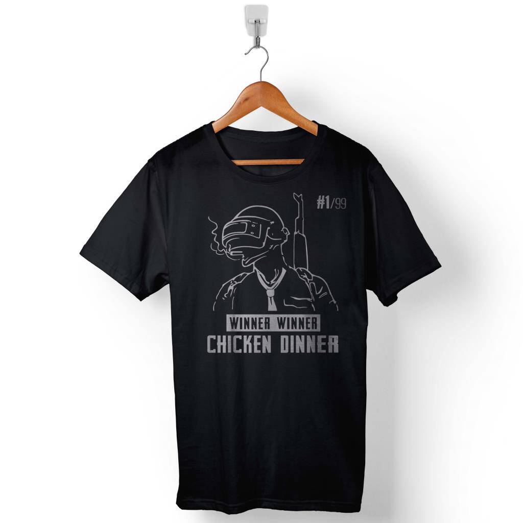 Pubg Pub G Winner Chicken Dinner Baskılı Tişört Unisex T-Shirt - 1
