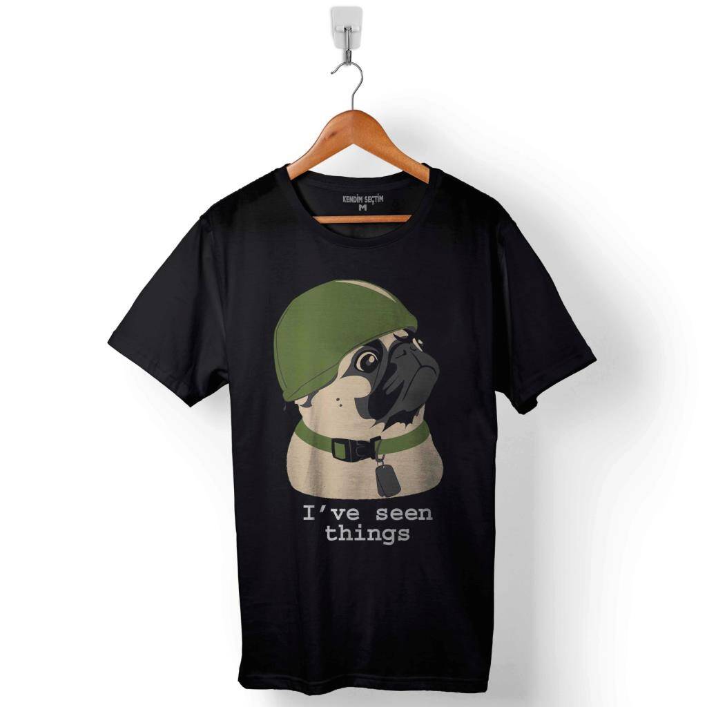 Pug Of War Life Dog Chubby Baskılı Tişört Unisex T-Shirt - 1