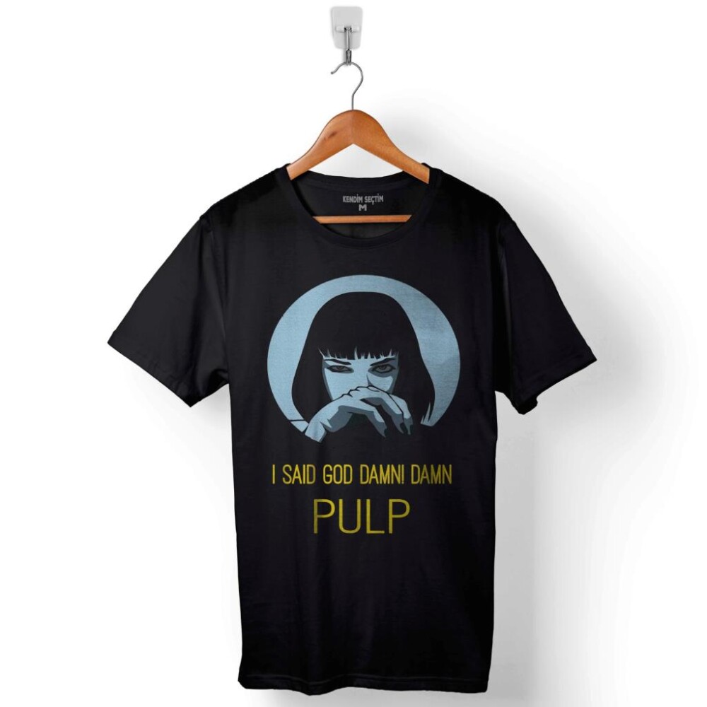 Pulp Fiction I Saıd Goddamn God Damn Ucuz Roman Baskılı Tişört Unisex T-Shirt - 1