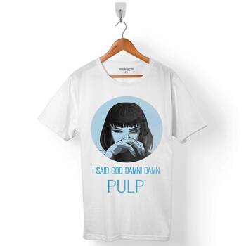 PULP FICTION I SAID GODDAMN GOD DAMN UCUZ ROMAN ERKEK TİŞÖRT - 1