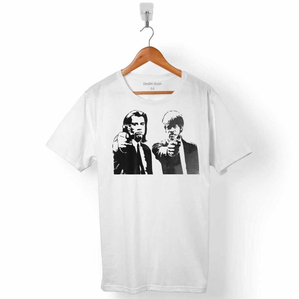 PULP FICTION UCUZ ROMAN TARANTINO SILHOUETTE ERKEK TİŞÖRT