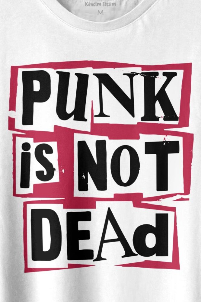 Punk Is Not Dead Rock Grunge Music Müzik Baskılı Tişört Unisex T-shirt (1)
