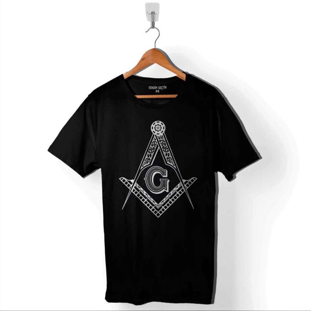 Pusula Mason Pusula Kumpas Masonic Square An Baskılı Tişört Unisex T-Shirt - 1