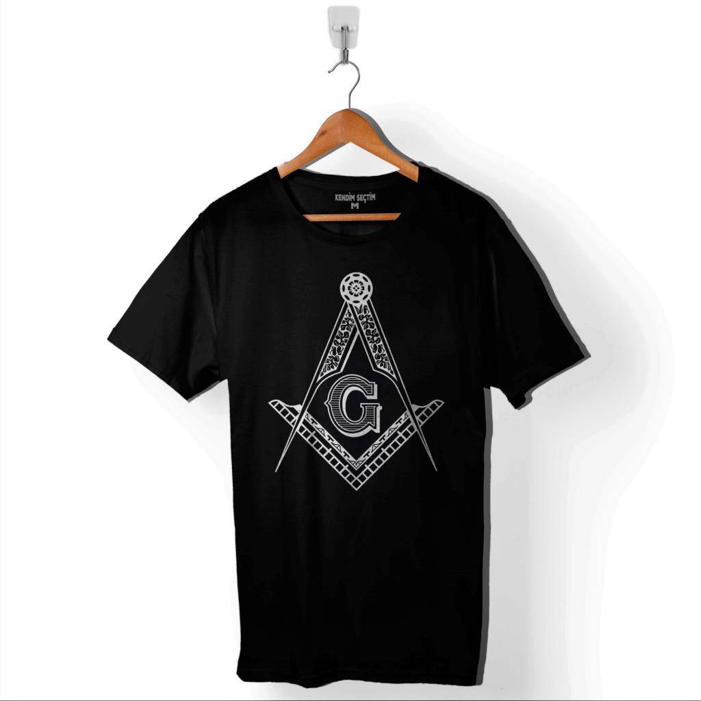 Pusula Mason Pusula Kumpas Masonic Square An Baskılı Tişört Unisex T-Shirt - 1