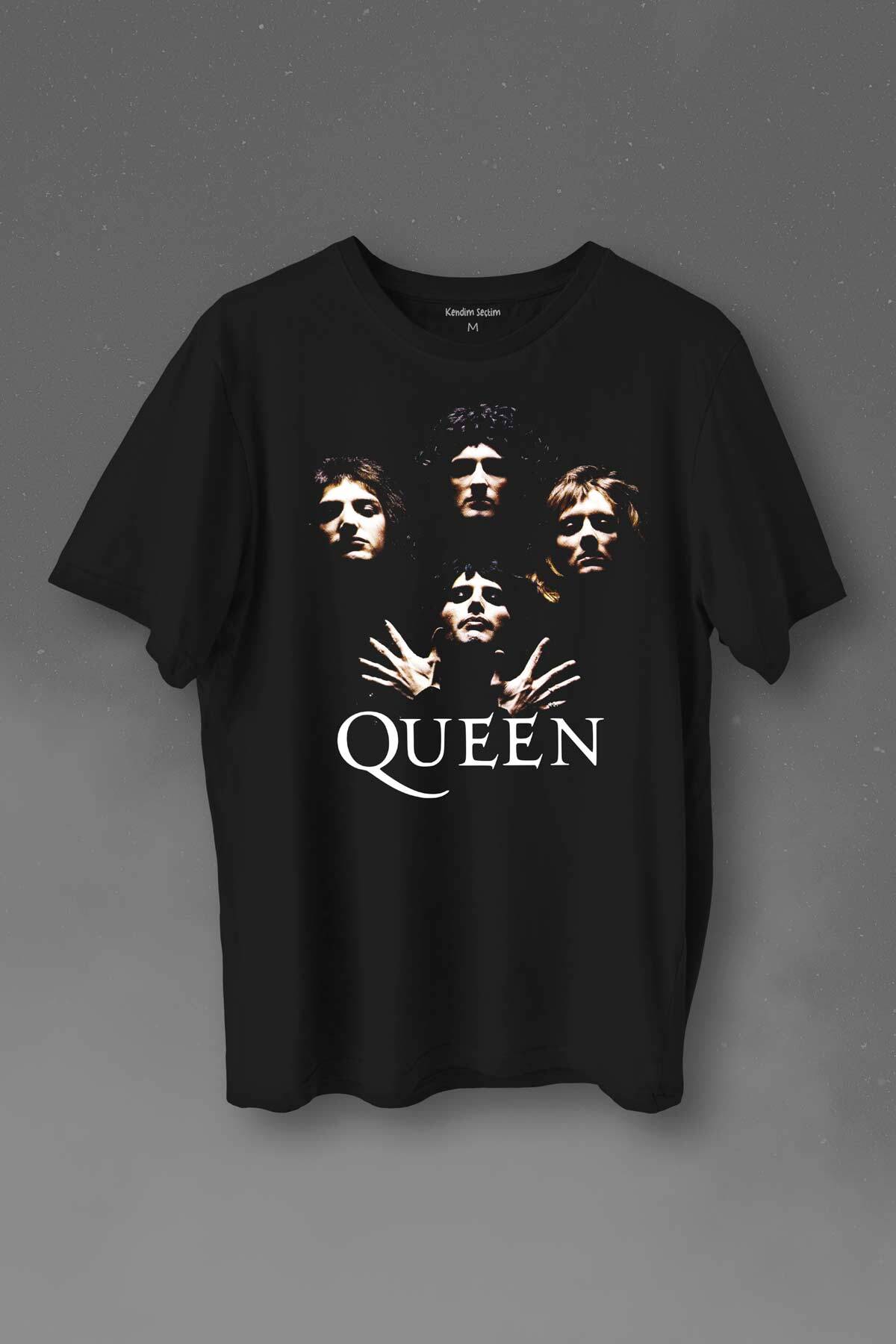 Queen English Rock Music Group Freddie Mercury Baskılı Tişört Unisex T-Shirt - 1
