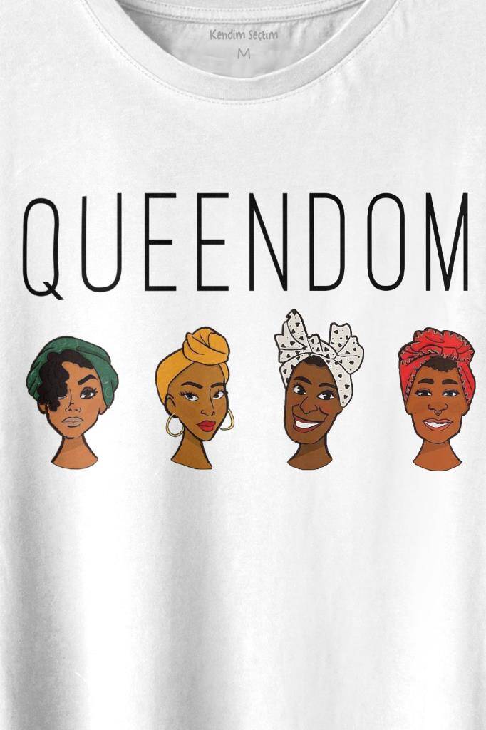 Queendom African Girl Afrikalı Kız Siyahi Kadın Baskılı Tişört Unisex T-shirt - 2