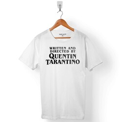 Beyaz Renk Tişört Quentin Tarantino Sinema Film Yönetmen Baskılı Unisex T-Shirt - 1