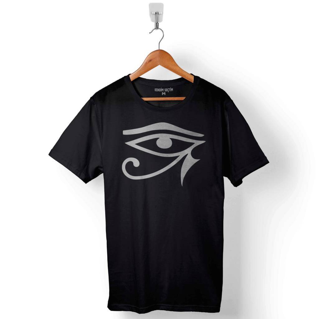 Ra Nın Tanrının Gözü Mason Sübliminal Mesaj Baskılı Tişört Unisex T-Shirt - 1