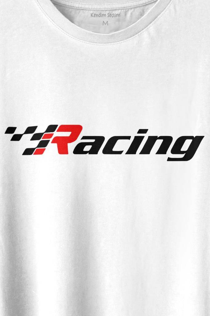 Racing Formula 1 Araba Yarışı Motor Drag Baskılı Tişört Unisex T-shirt (1)