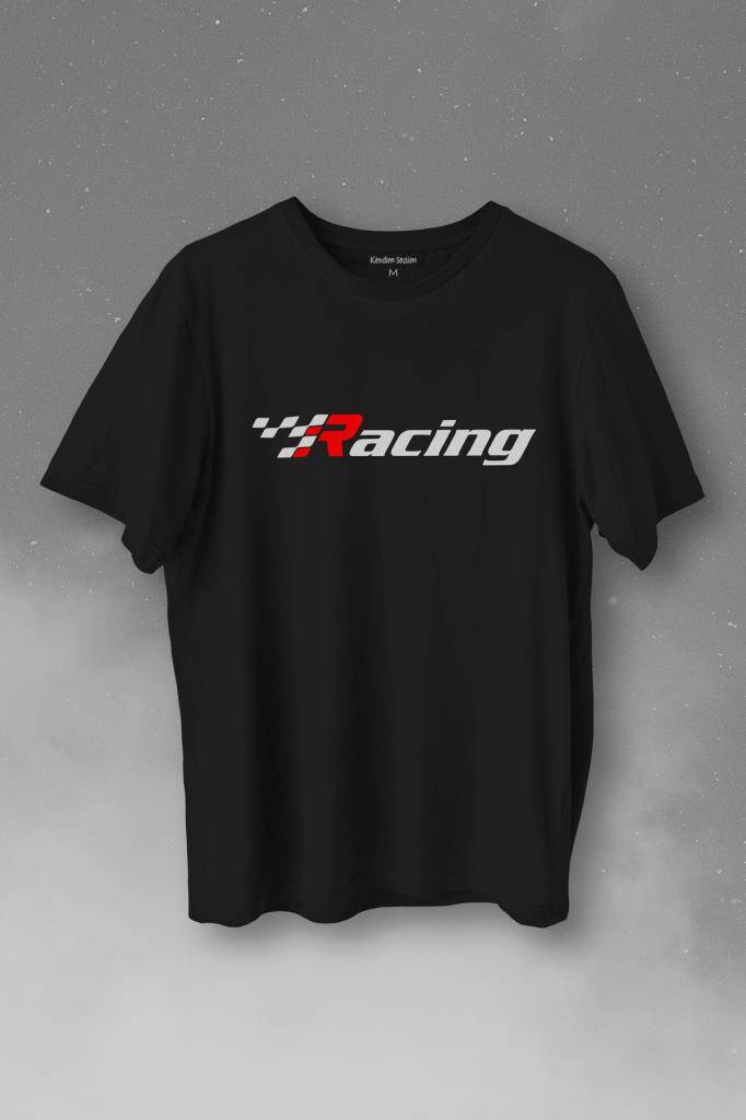 Racing Formula 1 Araba Yarışı Motor Drag Baskılı Tişört Unisex T-Shirt - 1