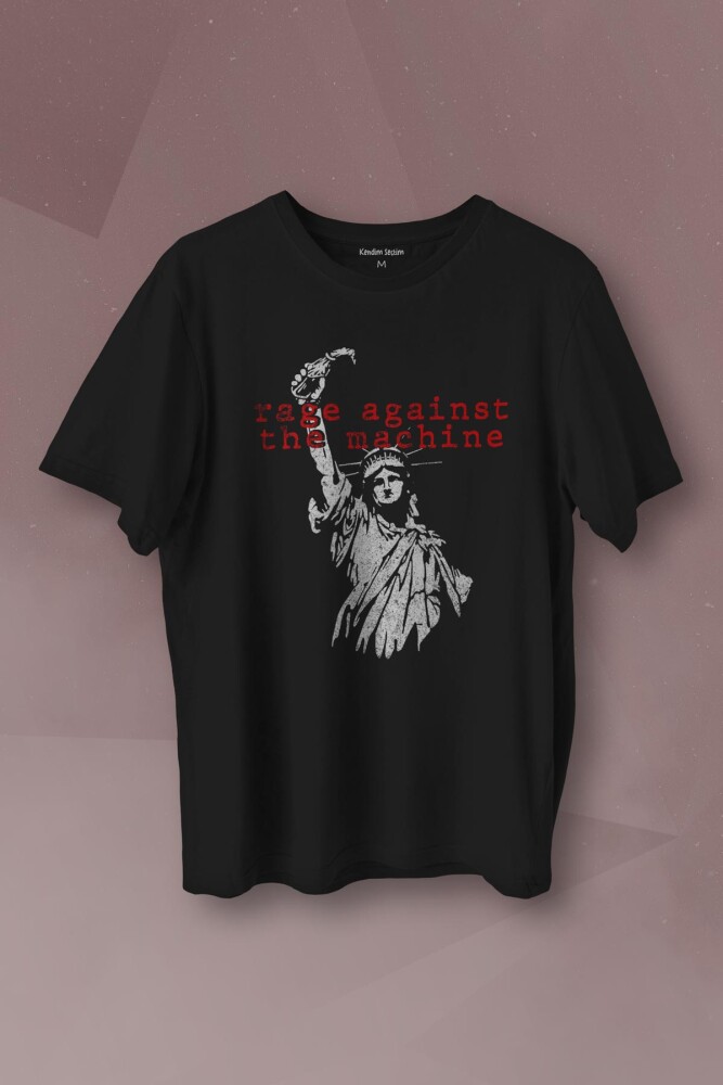 Rage Against the Machine RATM Music Rock Metal Müzik Baskılı Tişört Unisex Siyah T-shirt - 1