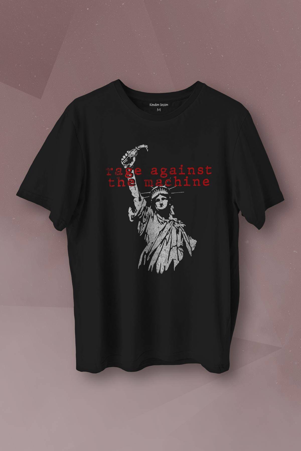 Rage Against the Machine RATM Music Rock Metal Müzik Baskılı Tişört Unisex Siyah T-shirt - 1