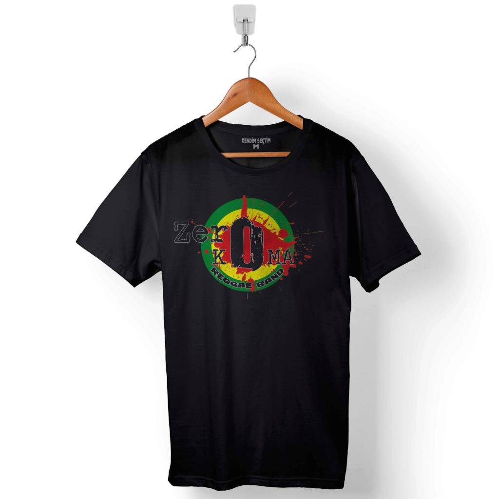 Raggae Music Zero Koma Bob Marley Baskılı Tişört Unisex T-Shirt - 1