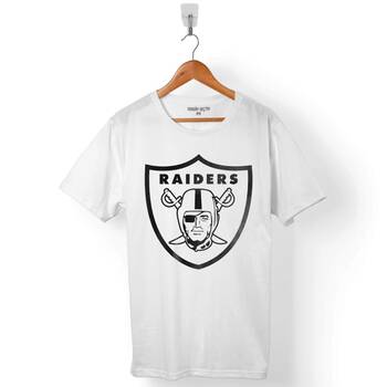 RAIDERS FOUR INCH PIRATE LOGO DECAL ERKEK TİŞÖRT - 1