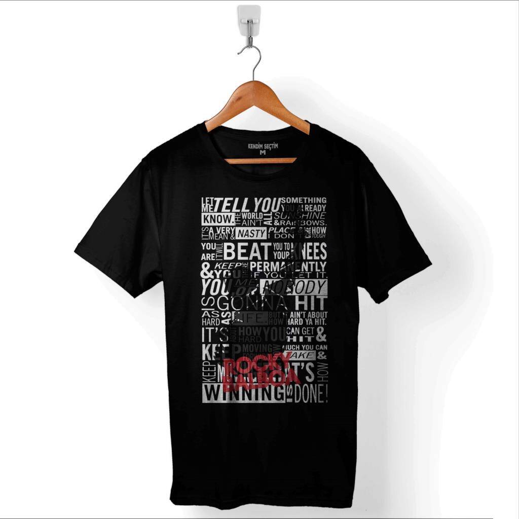 Rambo Rocky Balboa 1 2 3 4 5 Sylvester Stallone Baskılı Tişört Unisex T-Shirt - 1