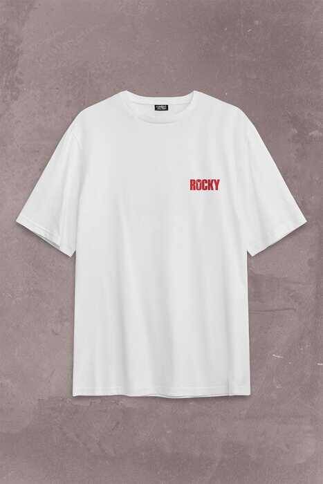 Rambo Rocky Balboa 1 2 3 4 5 Sylvester Stallone Sırt Ön Baskılı Oversize Tişört Unisex T-Shirt - 1