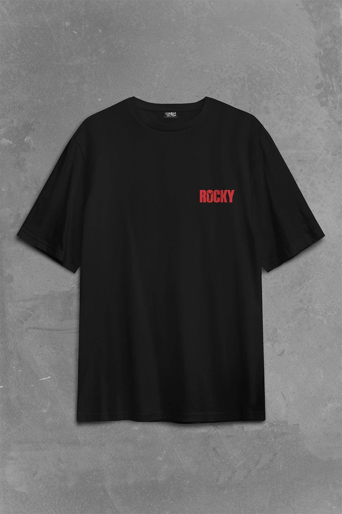 Rambo Rocky Balboa 1 2 3 4 5 Sylvester Stallone Sırt Ön Baskılı Oversize Tişört Unisex T-Shirt - 2