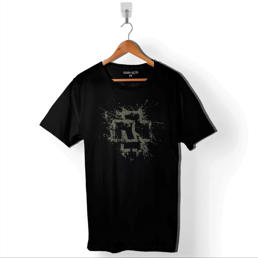 Rammstein Till Lindemann Logo Baskılı Tişört Unisex T-Shirt - 1