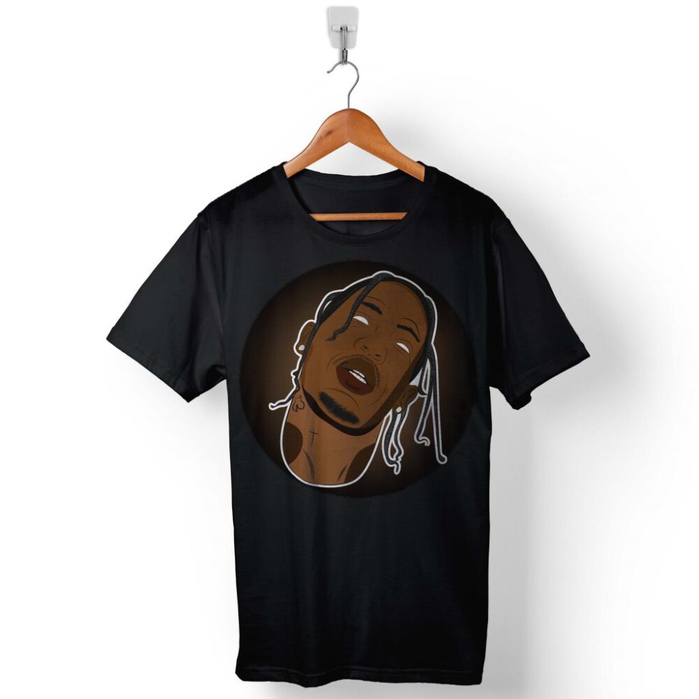 Rap Hiphop Sokak Travis Jacques Webster Baskılı Tişört Unisex T-Shirt - 1