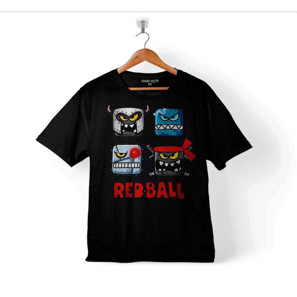 Siyah T-shirt RED BALL KIRMIZI TOP REDBALL ÇOCUK TİŞÖRT