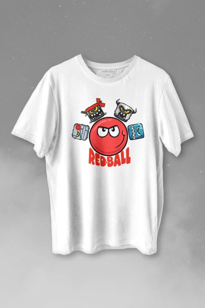 Red Ball 4 Redball Kırmızı Top Crazy Baskılı Tişört Unisex T-shirt - KENDİM SEÇTİM