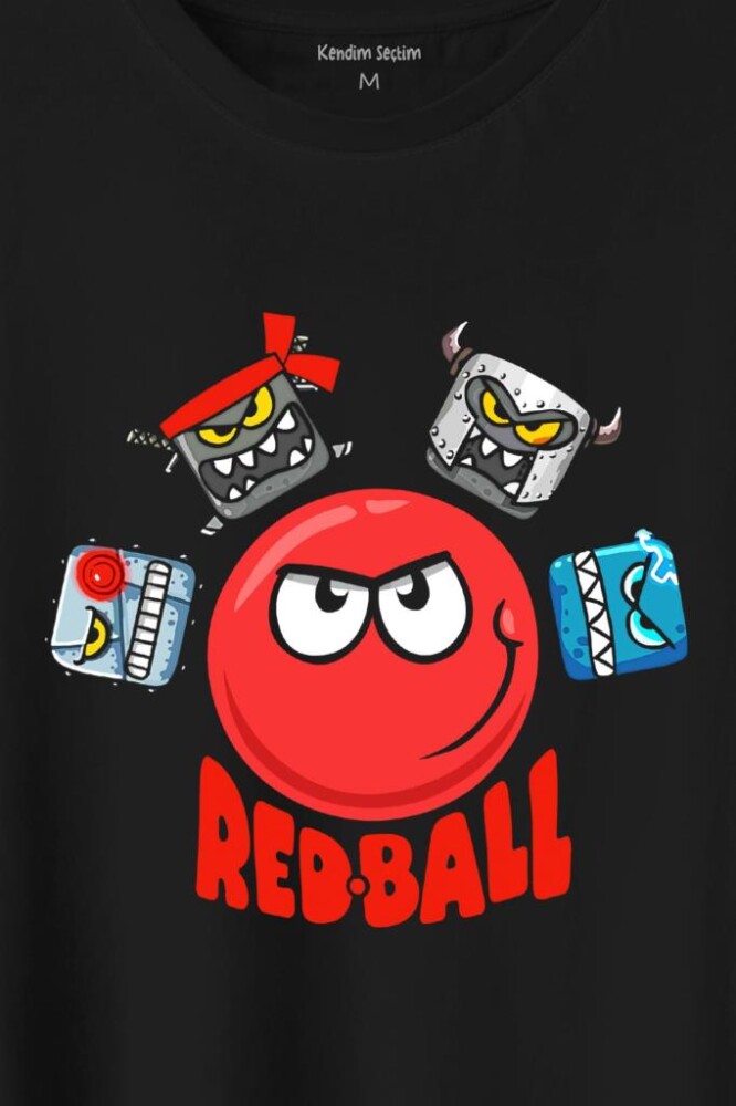 Red Ball 4 Redball Kırmızı Top Crazy Baskılı Tişört Unisex T-Shirt - 2