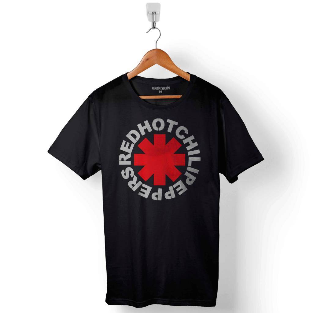 Red Hot Chili Peppers Logo Redhot Baskılı Tişört Unisex T-Shirt - 1