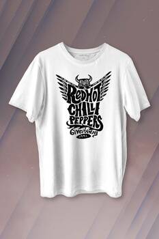 Red Hot RHCP Rock Müzik Music Baskılı Tişört Unisex T-shirt - 1