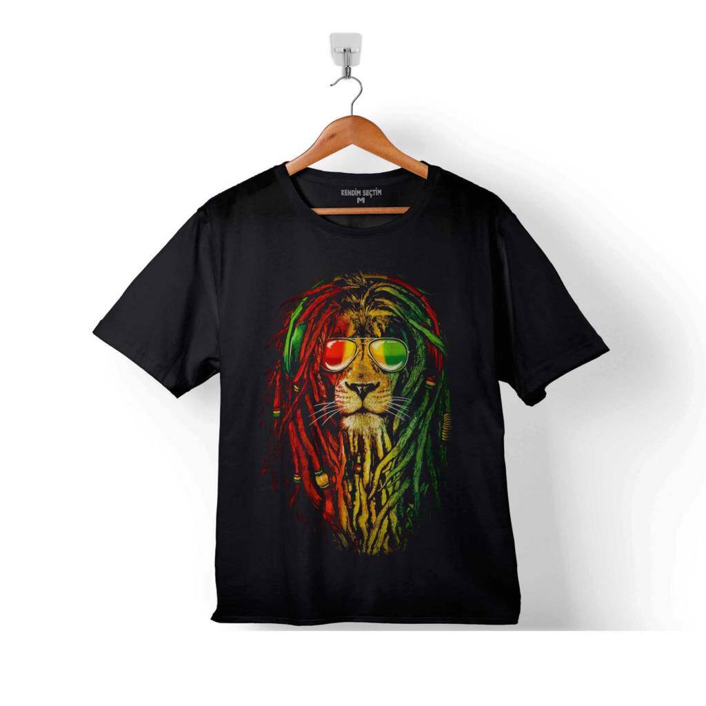 REGGAE BOB MARLEY ASLAN LION MÜZİK KRALI ÇOCUK TİŞÖRT - 1