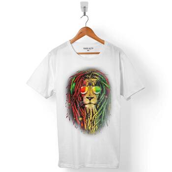 REGGAE BOB MARLEY ASLAN LION MÜZİK KRALI ERKEK TİŞÖRT - 1