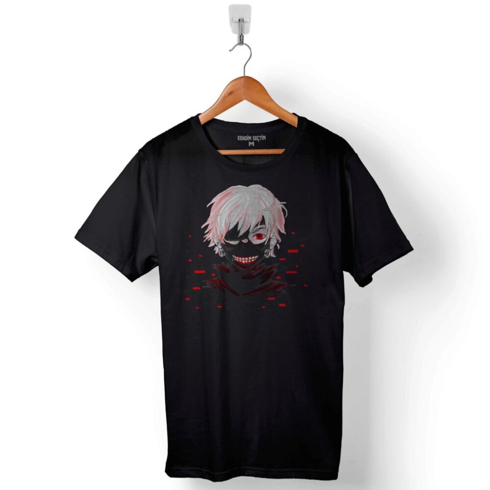Render Kanekı Tokyo Ghoul Baskılı Tişört Unisex T-Shirt - 1