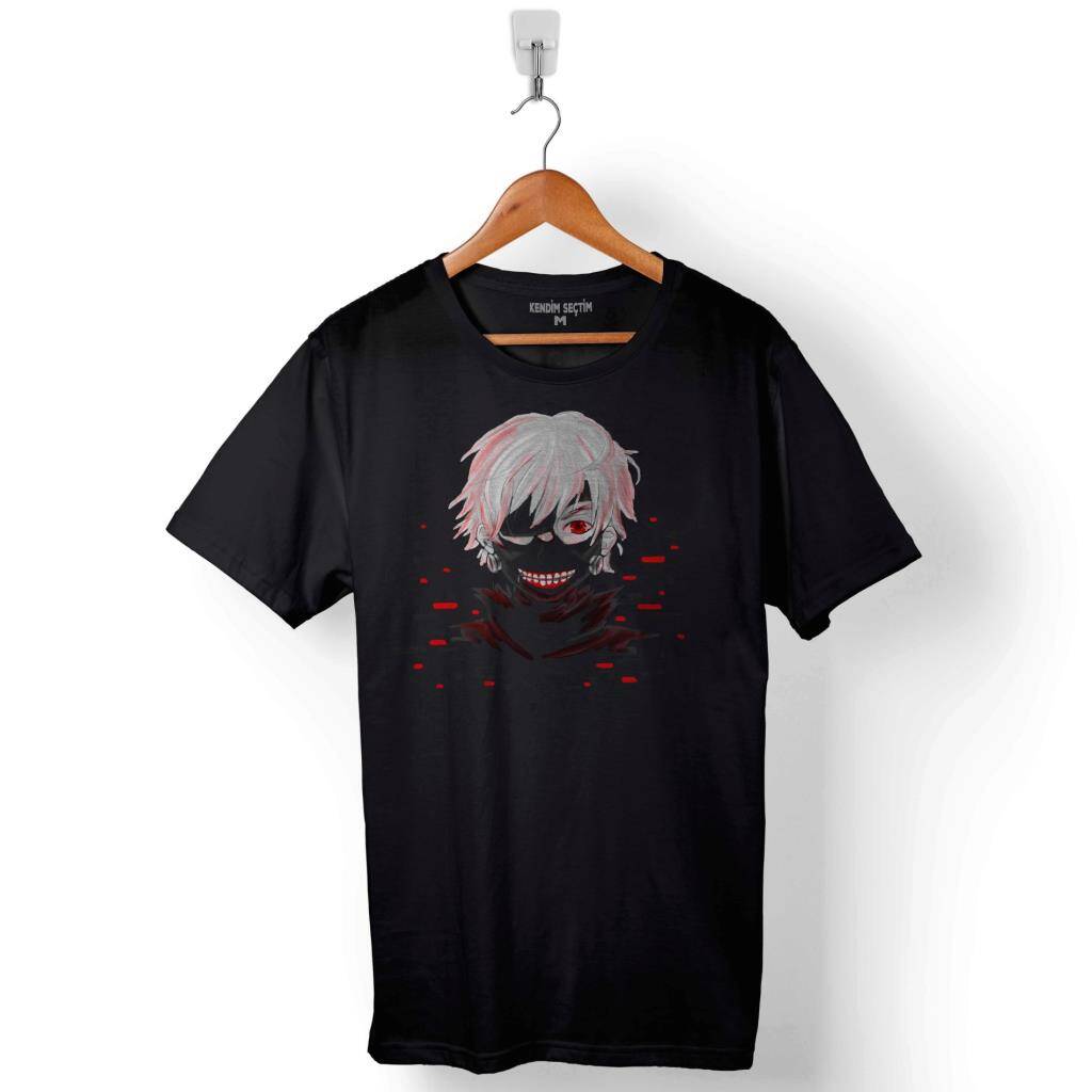 Render Kanekı Tokyo Ghoul Baskılı Tişört Unisex T-Shirt - 1