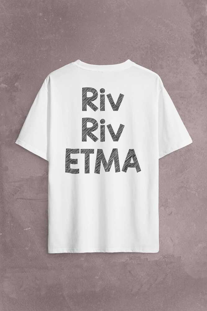 Riv Riv Etma Karadeniz Şivesi Rivrivriv Etme Sırt Ön Baskılı Oversize Tişört Unisex T-Shirt - 1
