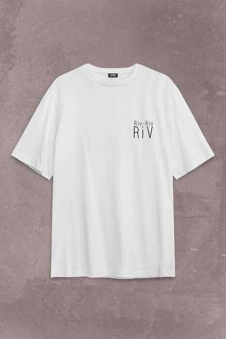 Riv Riv Riv Rivrivriv Rivriv Kemençe Horon Karadeniz Sırt Ön Baskılı Oversize Tişört Unisex T-Shirt - 1