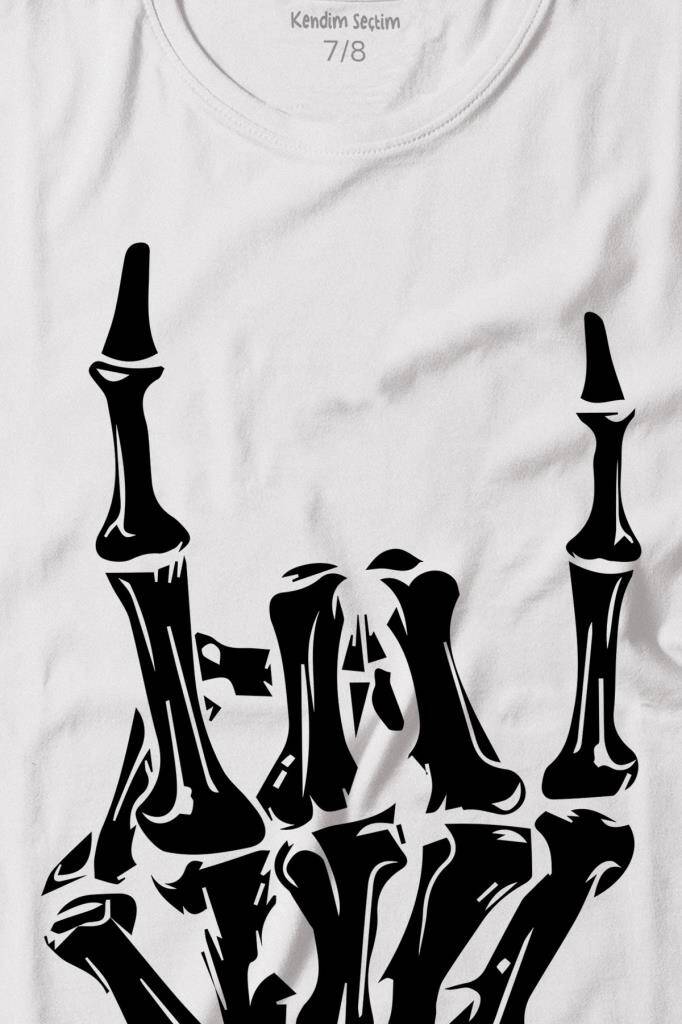 Rock And Roll Music Sert Müzik Baskılı Tişört Çocuk T-shirt (1)