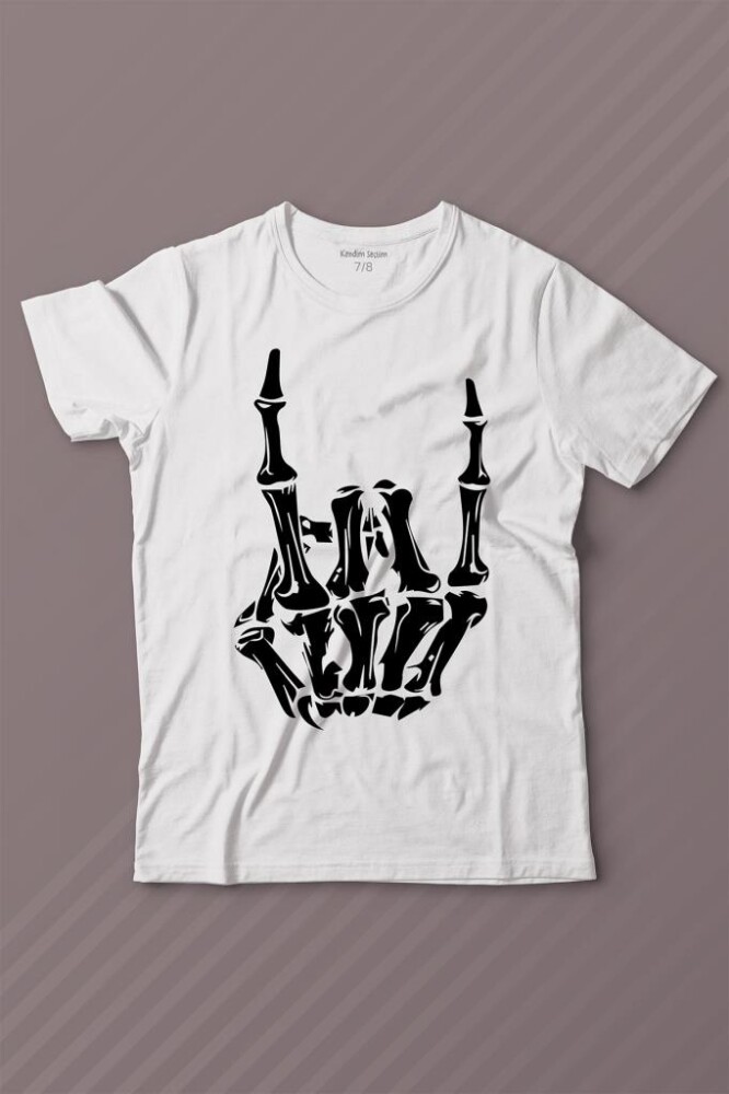 Rock And Roll Music Sert Müzik Baskılı Tişört Çocuk T-shirt - 1