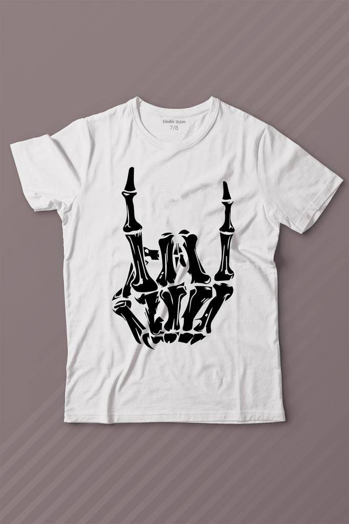 Rock And Roll Music Sert Müzik Baskılı Tişört Çocuk T-shirt - 1