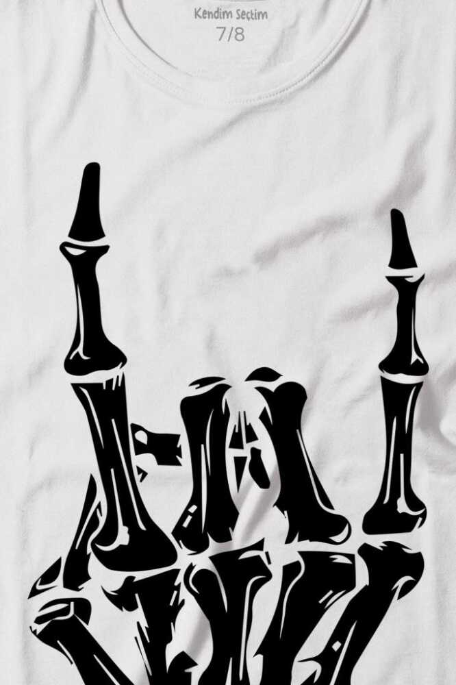 Rock And Roll Music Sert Müzik Baskılı Tişört Çocuk T-shirt (1)