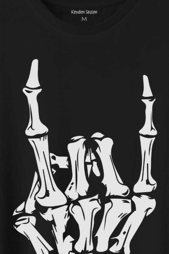 Rock And Roll Music Sert Müzik Baskılı Tişört Unisex T-Shirt (1)