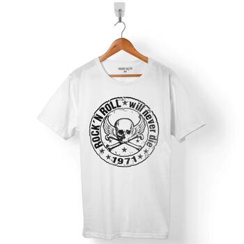 ROCK N ROCK'N AND ROLL WIL NEVER DIE 1971 ERKEK TİŞÖRT - 1