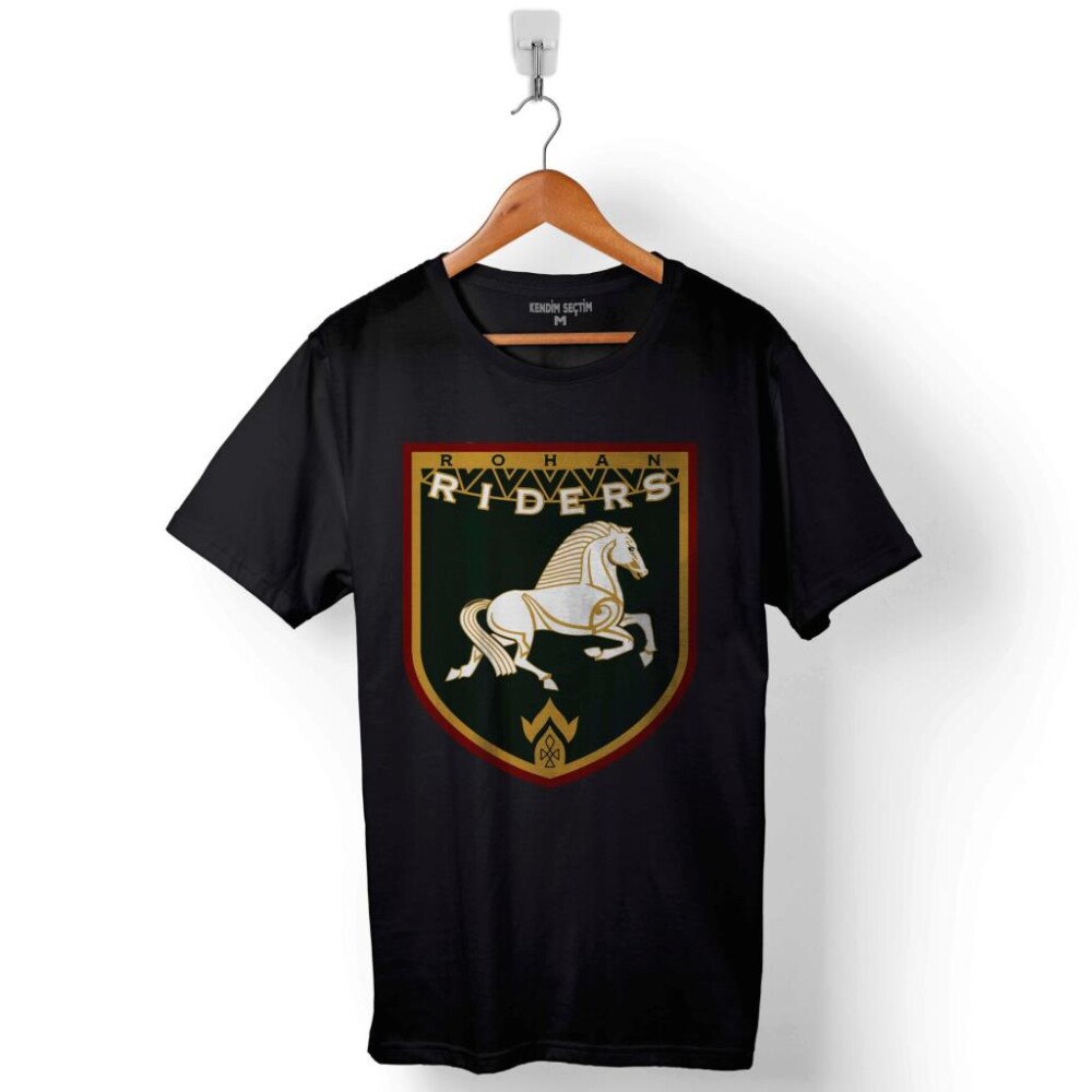 Rohan Riders Lord Of The Rings Logo Baskılı Tişört Unisex T-Shirt - 1