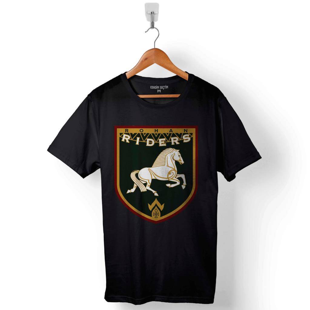 Rohan Riders Lord Of The Rings Logo Baskılı Tişört Unisex T-Shirt - 1