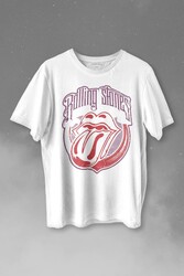 Rolling Stones Rock Retro 70S 80S Music Baskılı Tişört Unisex T-shirt - 1