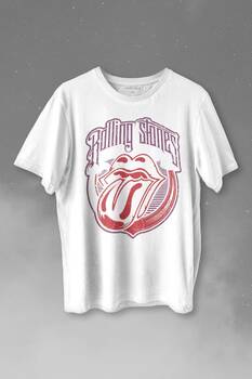 Rolling Stones Rock Retro 70S 80S Music Baskılı Tişört Unisex T-shirt - 1