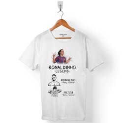 RONALDINHO EFSANE MESSI RONALDO ERKEK TİŞÖRT - 1