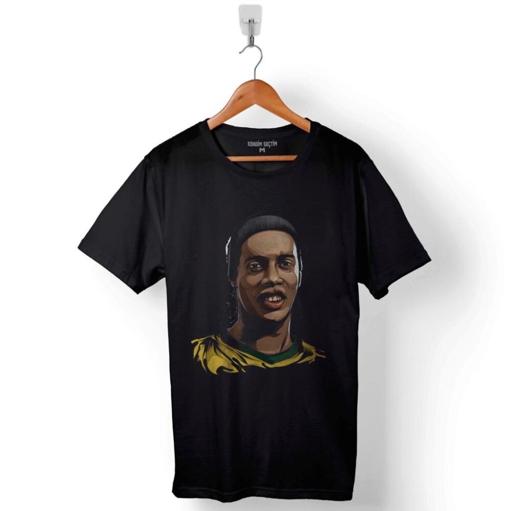 Ronaldınho Gaucho 10 Baskılı Tişört Unisex T-Shirt - 1