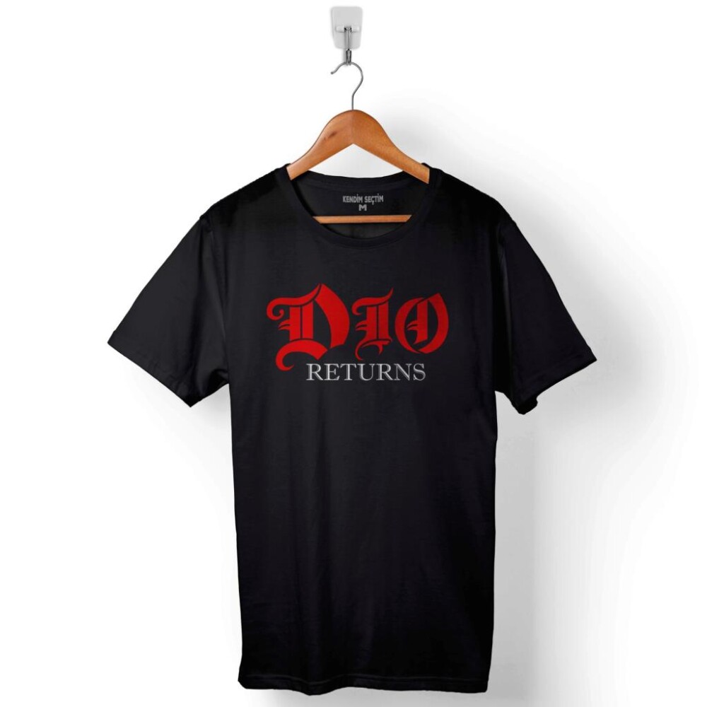 Ronnıe James Dıo Returns Logo Baskılı Tişört Unisex T-Shirt - 1