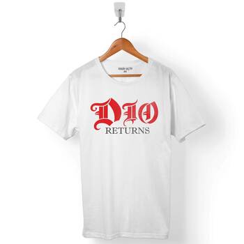 RONNIE JAMES DIO RETURNS LOGO ERKEK TİŞÖRT - 1