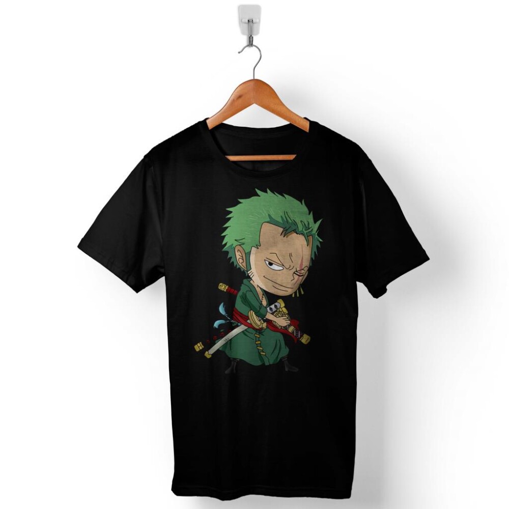 Roronoa Zoro Logo Baskılı Tişört Unisex T-Shirt - 1