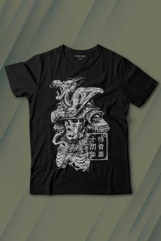 Samurai Japanese Samuray Japonca Street Wear Urban Baskılı Tişört Çocuk T-shirt - 1